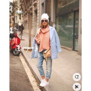 Light Blue Women's Coat